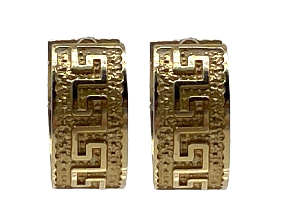 14K GOLD GREEK STYLE EARRINGS (1 of 7)