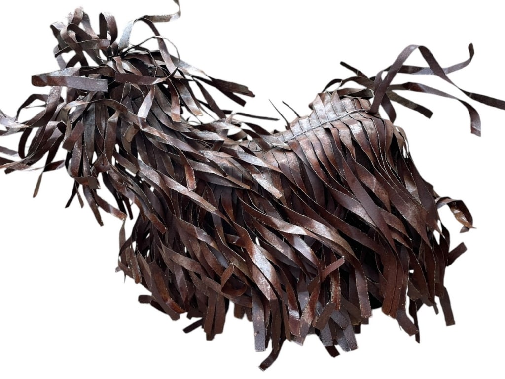 LARGE LIFESIZE SHEEPDOG BRUTALIST METAL SCULPTURE (1 of 6)