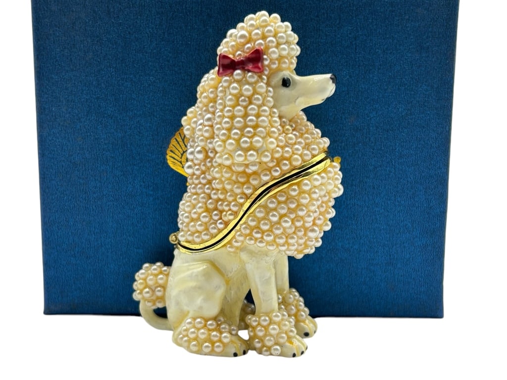 NEW JAY STRONGWATER STYLE POODLE TRINKET BOX (1 of 3)
