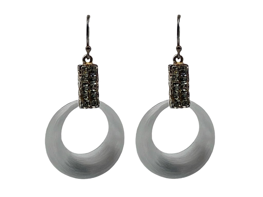 NEW! ALEXIS BITTAR LUCITE HOOP EARRINGS (1 of 6)