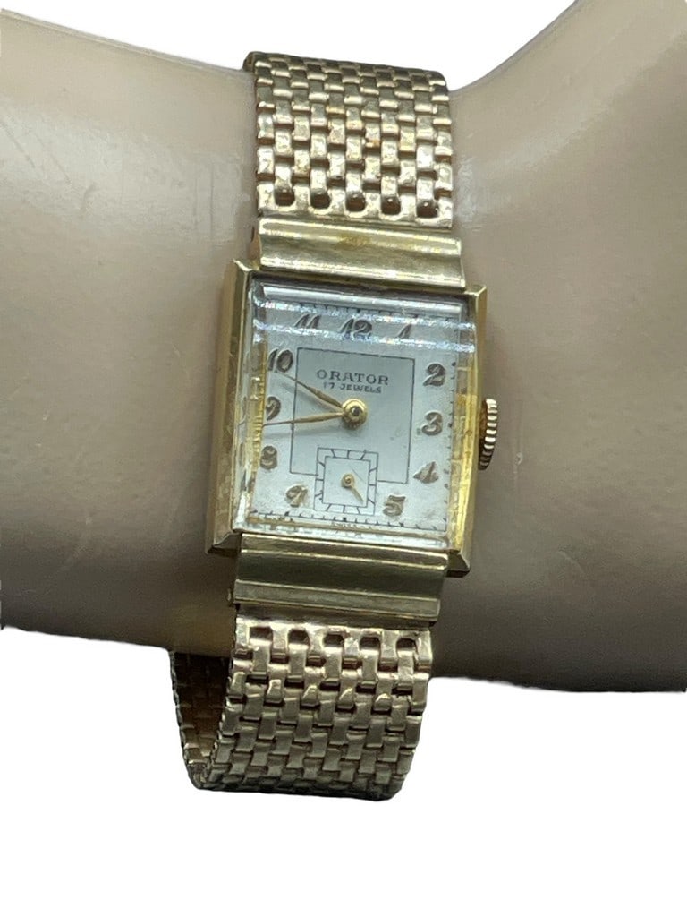 14K GOLD ORATOR WOMEN'S WATCH 45G (1 of 8)