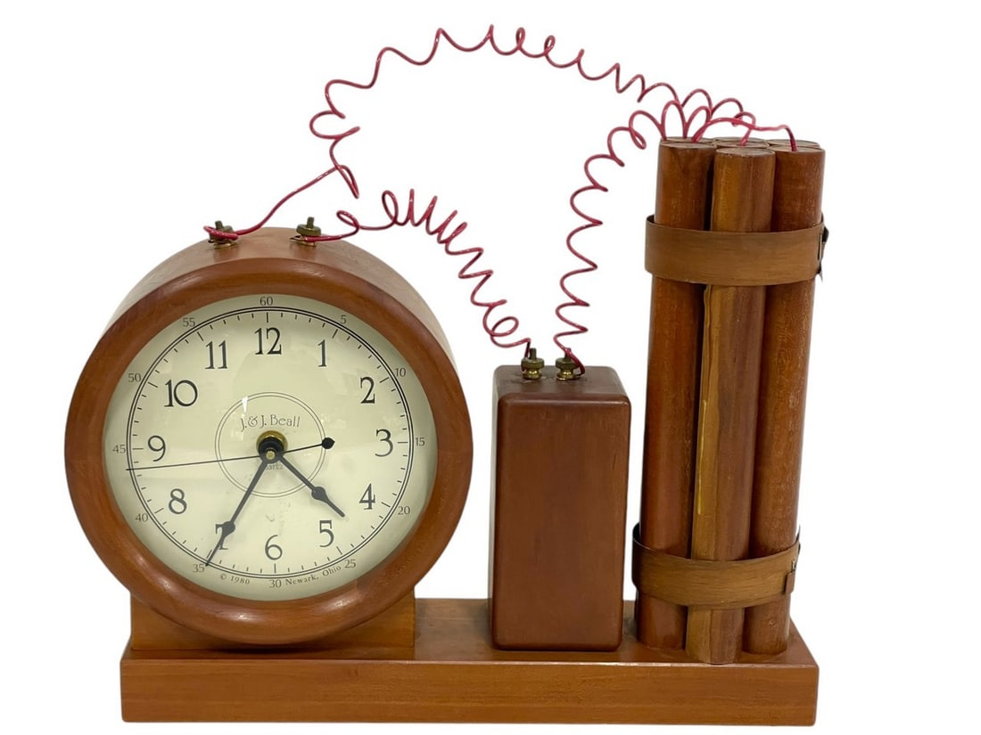 J & J BEALL DYNAMITE TNT EXPLOSIVES DESK CLOCK (1 of 9)