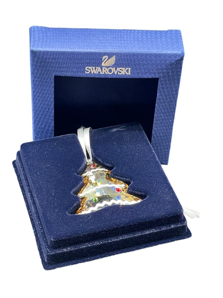 NIB SWAROVSKI CRYSTAL GINGERBREAD TREE ORNAMENT: NIB SWAROVSKI CRYSTAL GINGERBREAD TREE ORNAMENT | COLLECTIBLE CHRISTMAS ORNAMENTS -ORIGINAL $65 -NEW! NIB -DP11824 ***Please note that due to limited storage space, all items must be picked up within 