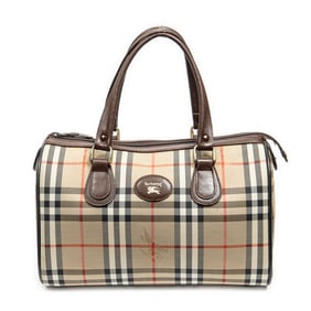BURBERRY BURBERRYS SMALL BOSTON BEIGE/BROWN BAG