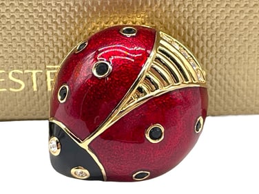 NIB ESTEE LAUDER COMPACT PERFUME LUCKY LADYBUG