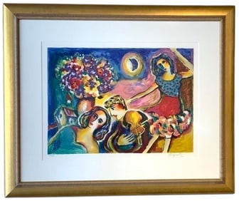 ZAMY STEYNOVITZ MOONLIGHT DANCING FRAMED PRINT 30"