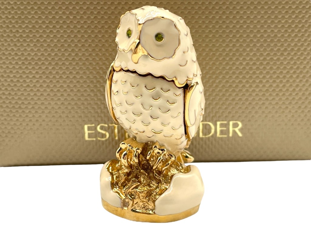 NIB ESTEE LAUDER COMPACT PERFUME GLISTENING OWL (1 of 7)