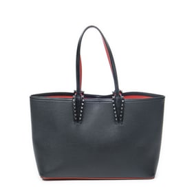 LOUBOUTIN MEDIUM CABATA TOTE BLACK/RED