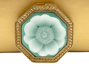 NIB ESTEE LAUDER COMPACT PERFUME FLOWER CAMEO