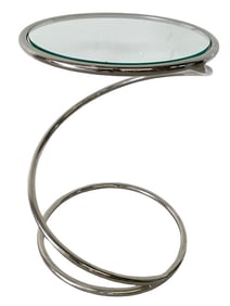 PACE MID MOD CHROME SPRING TABLE 18"