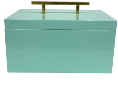 TIFFANY STYLE KEEPSAKE STORAGE BOX  14"