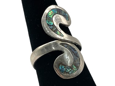 STERLING SILVER ABALONE RING SIZE 7
