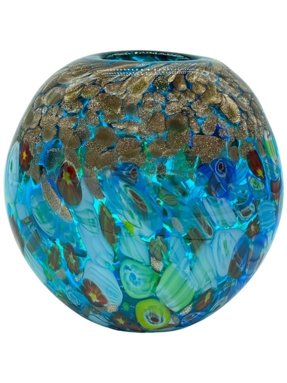 VINTAGE MURANO STYLE GLASS VASE 8" (1 of 6)