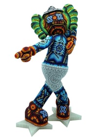 CHROMA BEADED HUICHOL POP STAR SCULPTURE 15"