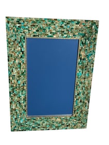 LARGE GLASS MOSAIC MIRROR 41.5"