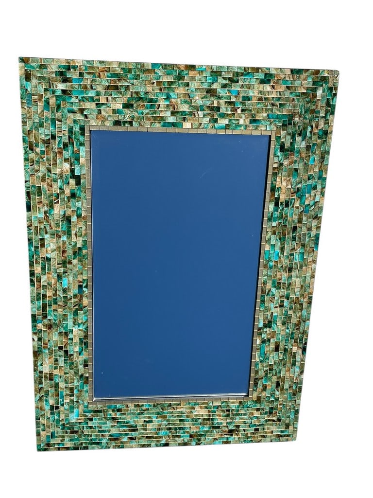 LARGE GLASS MOSAIC MIRROR 41.5" (1 of 5)