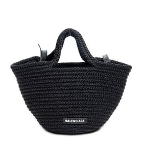 BALENCIAGA SMALL IBIZA BASKET BLACK SHOULDER BAG