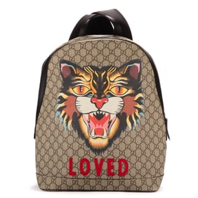 GUCCI ANGRY CAT LOVED BACKPACK BEIGE