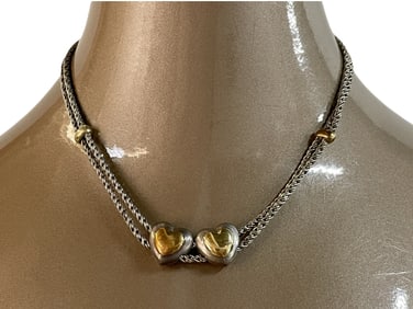 925 STERLING AND 18K GOLD TIFFANY AND CO NECKLACE