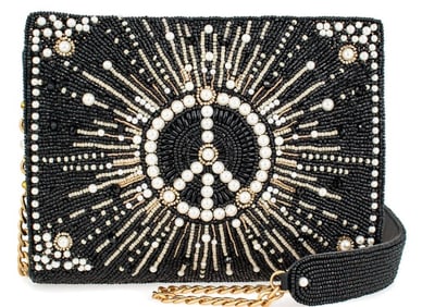 NEW MARY FRANCES CHOOSE PEACE CROSSBODY HANDBAG