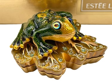 NIB ESTEE LAUDER COMPACT PERFUME FROG