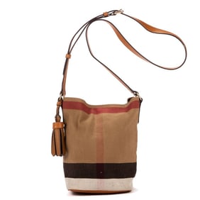 BURBERRY BUCKET SMALL BEIGE SHOULDER BAG