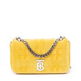 BURBERRY MINI TB FLAP CHAIN MUSTARD SHOULDER BAG