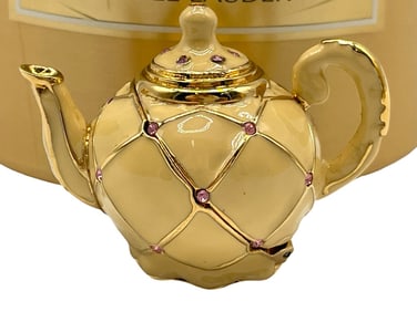 NIB ESTEE LAUDER COMPACT PERFUME TEAPOT