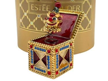 NIB ESTEE LAUDER COMPACT PERFUME JACK-IN-THE-BOX