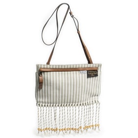 LOEWE PAULA'S IBIZA T MESSENGER IVORY/TAN BAG