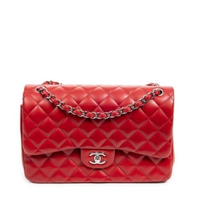 CHANEL JUMBO CLASSIC DOUBLE FLAP RED