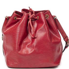 LOUIS VUITTON NOE PM RED SHOULDER BAG