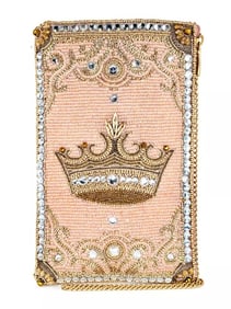 NEW MARY FRANCES CROWNED JEWEL CROSSBODY PHONE BAG