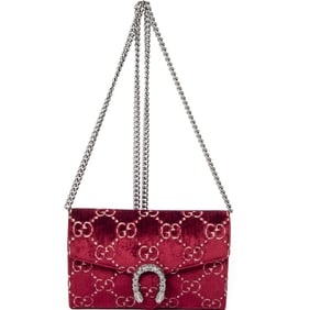 GUCCI DIONYSUS CHAIN WALLET  RED JUMBO GG