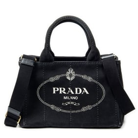 PRADA SMALL CANAPA TOTE BLACK