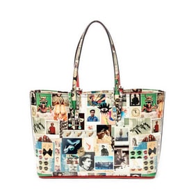 LOUBOUTIN MULTICOLOR CABATA TOTE RED
