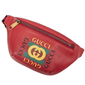 GUCCI WAIST BAG RED LOGO PRINT