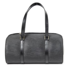 LOUIS VUITTON SOUFFLOT BLACK HANDBAG