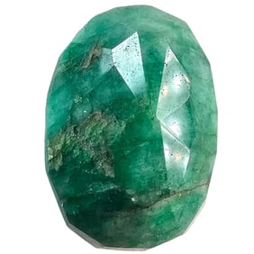 99 CT FACETED COLOUR ENHANCED EMERAD GEMSTONE