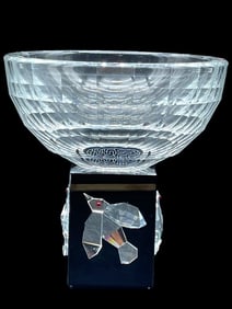 SWAROVSKI CRYSTAL DECOR "WA" BOWL 5"