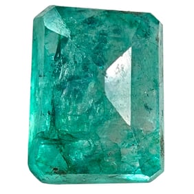 5.40 CT FACETED HUE ENHANCED EMERALD GEMSTONE