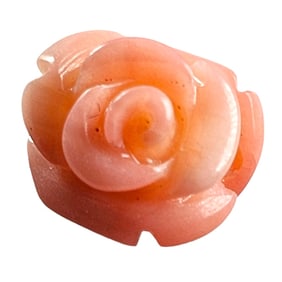 3 CT CARVED ITALIAN PINK CORAL GEMSTONE