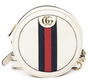 GUCCI OPHIDIA ROUND MINI BACKPACK WHITE