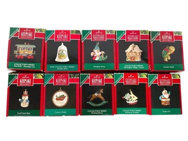 NIB HALLMARK KEEPSAKE MINI ORNAMENTS 10 PIECES