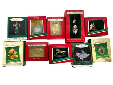 NIB HALLMARK KEEPSAKE MINI ORNAMENTS 10 PIECES