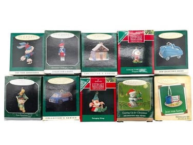 NIB HALLMARK KEEPSAKE MINI ORNAMENTS 10 PIECES