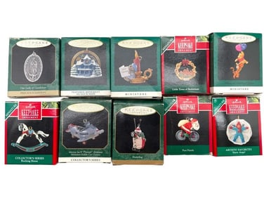 NIB HALLMARK KEEPSAKE MINI ORNAMENTS 10 PIECES