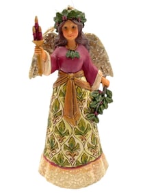 JIM SHORE VICTORIAN ANGEL WITH CANDLE ORNAMENT