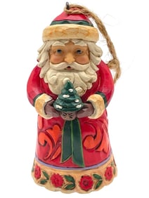 JIM SHORE SIGNED SANTA WITH MINI TREE ORNAMENT