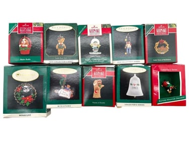 NIB HALLMARK KEEPSAKE MINI ORNAMENTS 10 PIECES